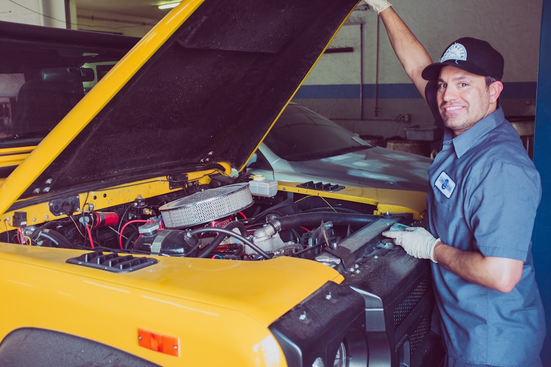 Professional mechanic at work